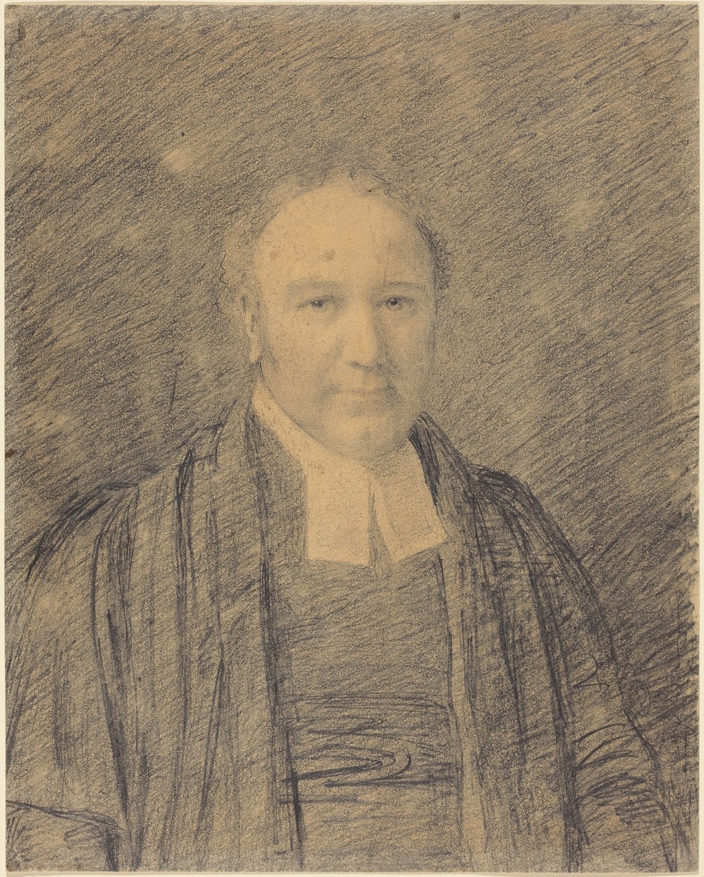 Halffiguurportret van een geestelijke door John Constable