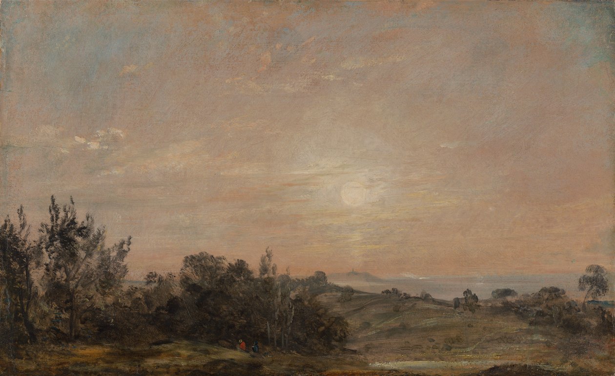 Hampstead Heath in de richting van Harrow door John Constable