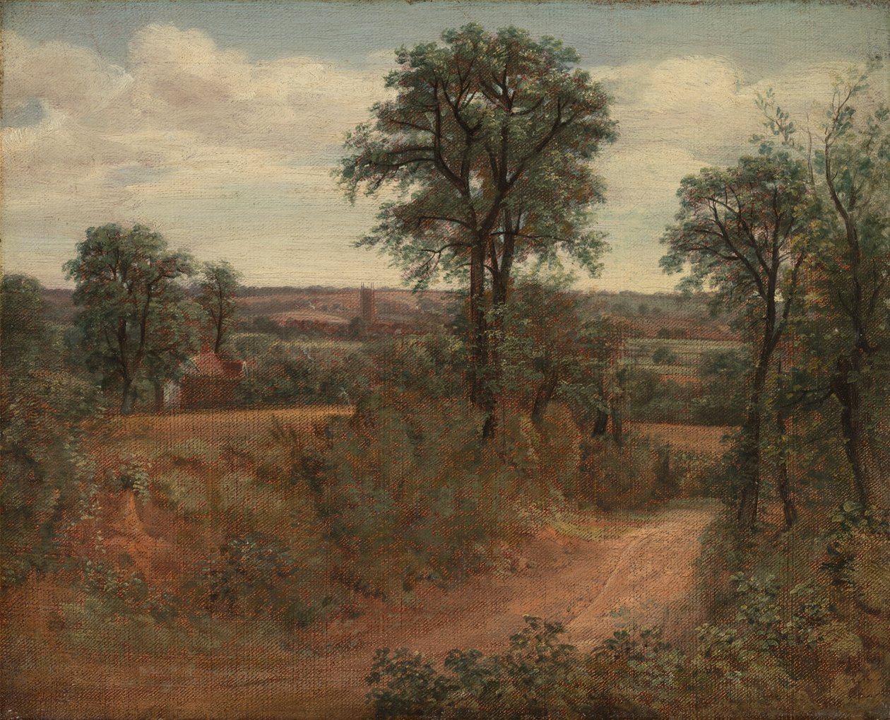 Pad bij Dedham door John Constable