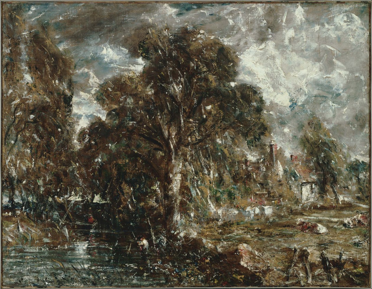 Aan de Rivier Stour door John Constable