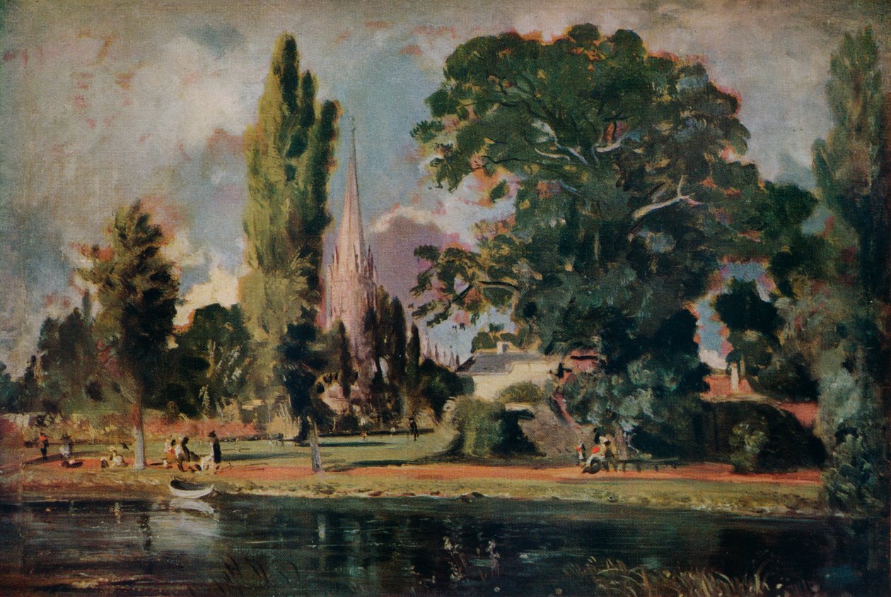 Salisbury Cathedral en Leadenhall vanaf de rivier Avon door John Constable