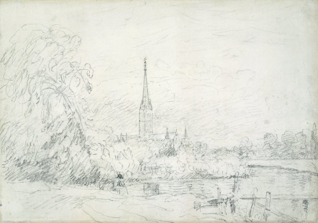 Kathedraal van Salisbury vanuit het noordwesten, 1829 door John Constable