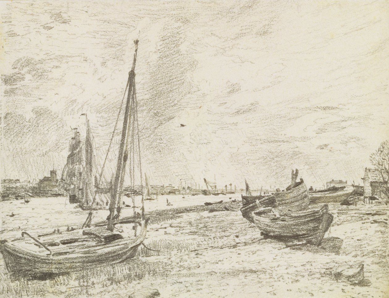 Scheepvaart op de Theems door John Constable