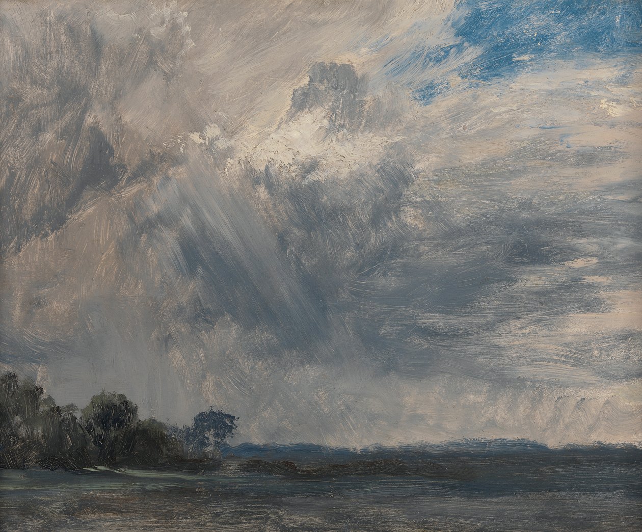 Studie van een bewolkte lucht door John Constable