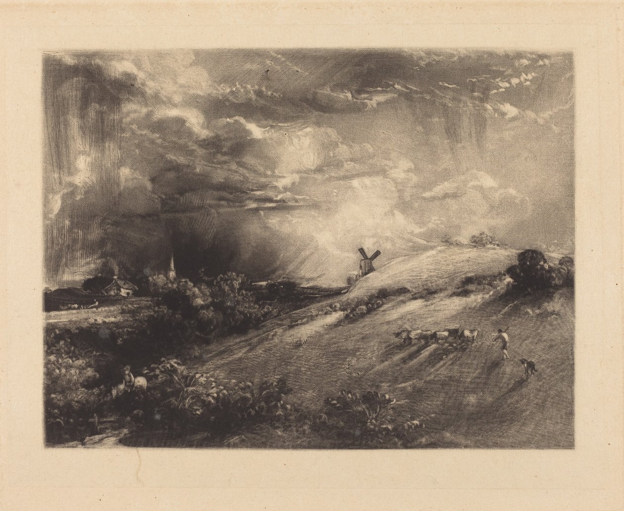 Zomermiddag na een regenbui door John Constable