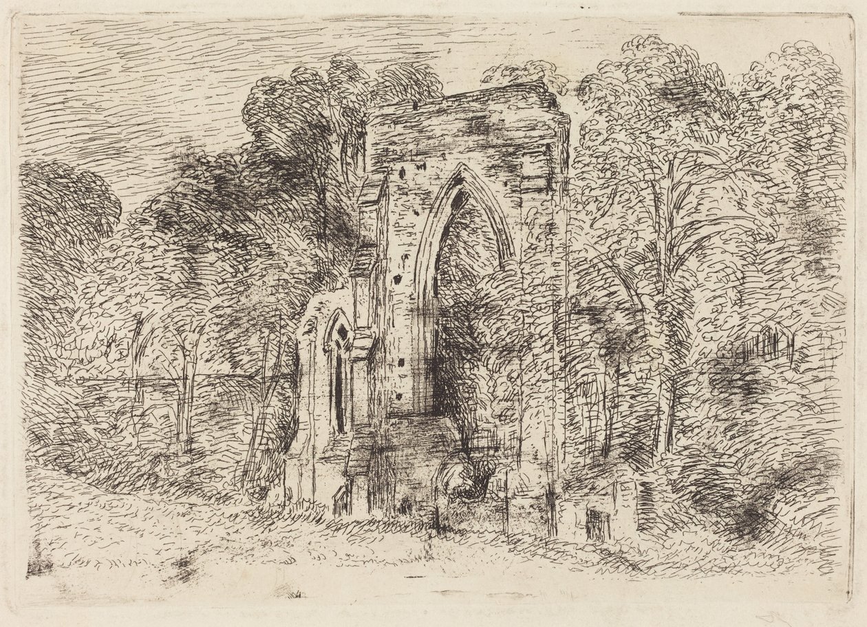 De ruïnes van Netley Abbey door John Constable