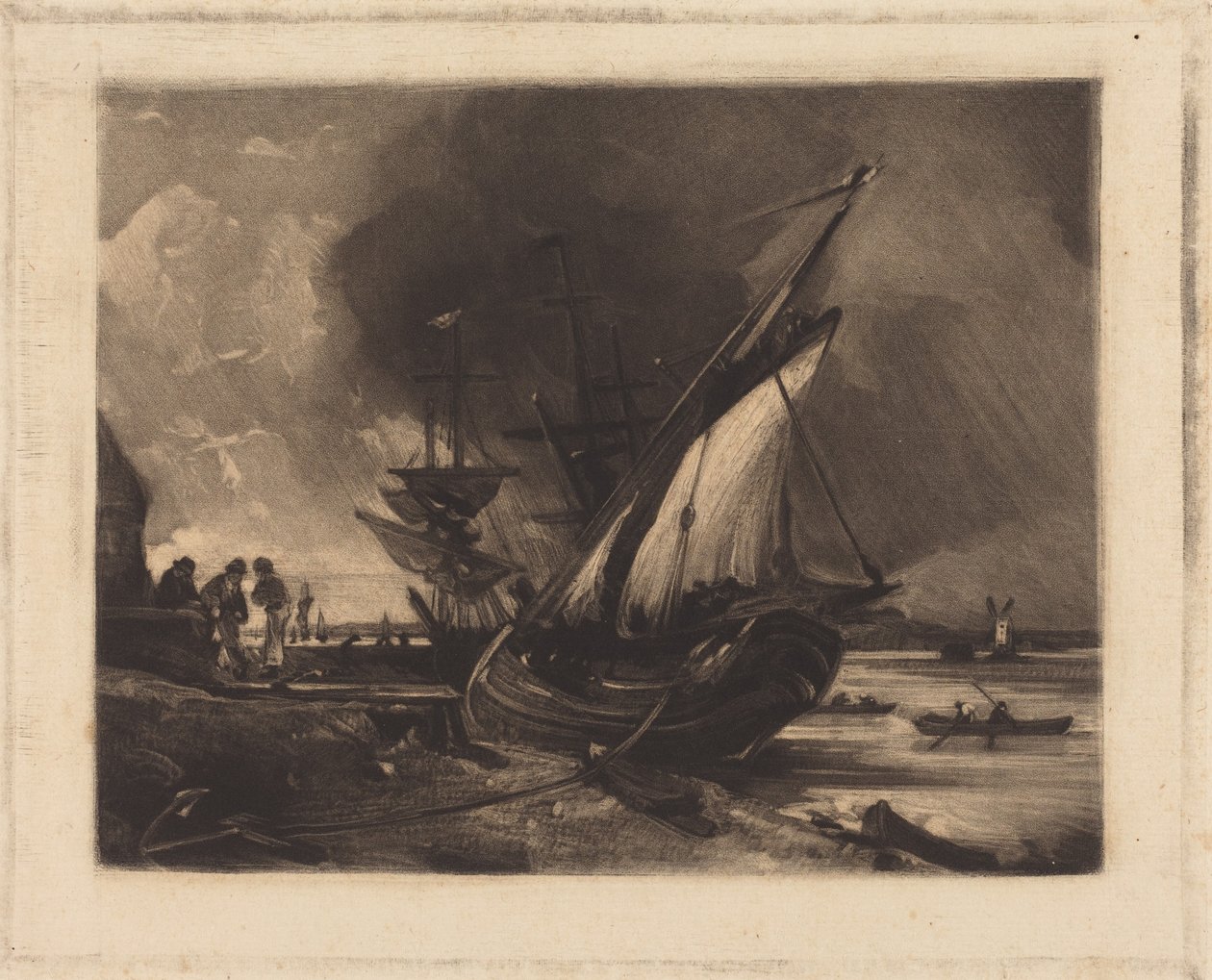 Gezicht op de Orwell door John Constable