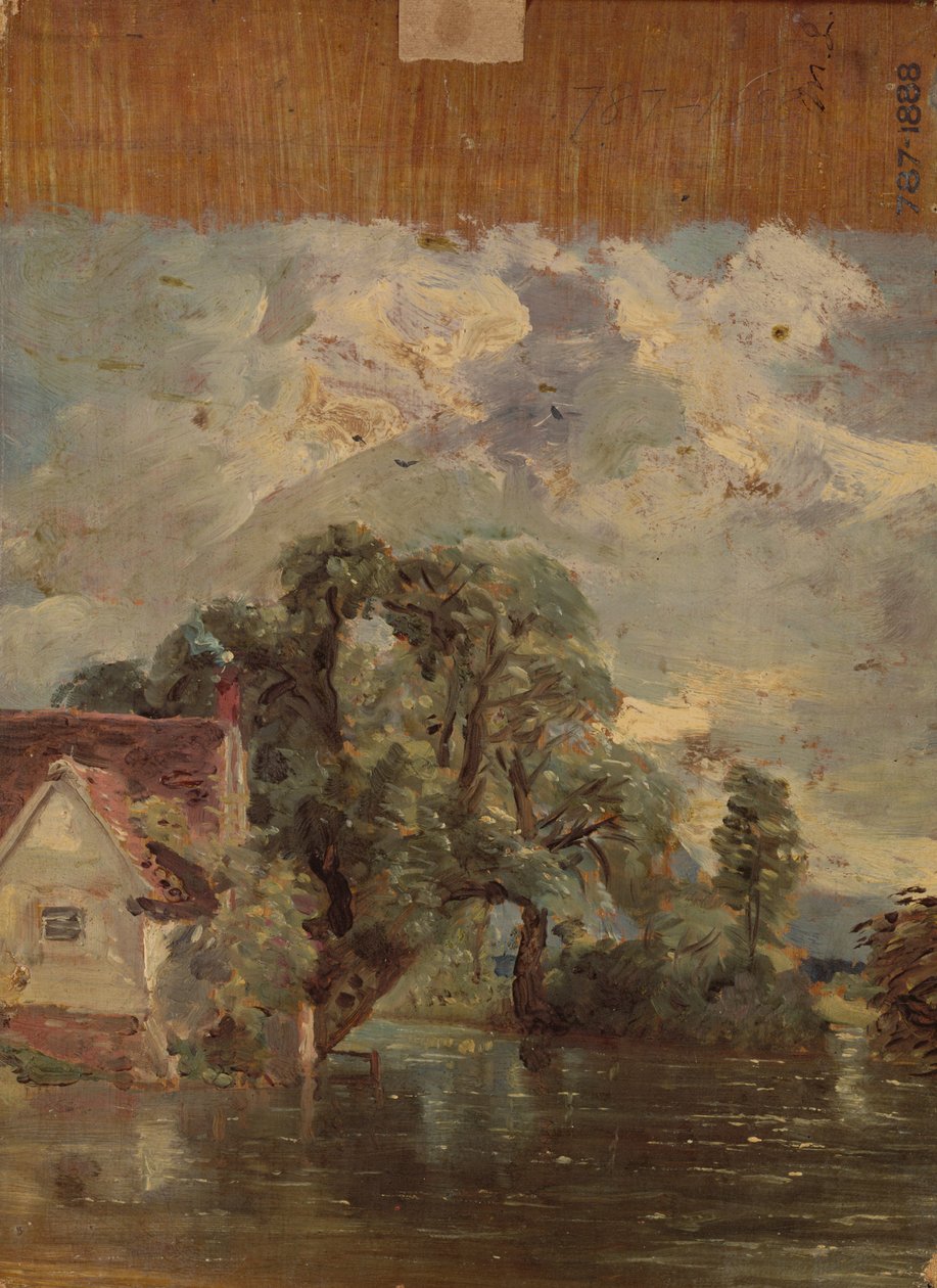 Willy Lots Cottage, nabij Flatford Mill door John Constable