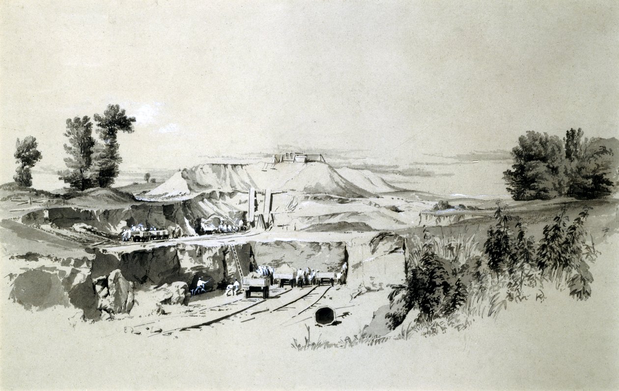 Linslade Tunnel, 23 juni 1837 door John Cooke Bourne