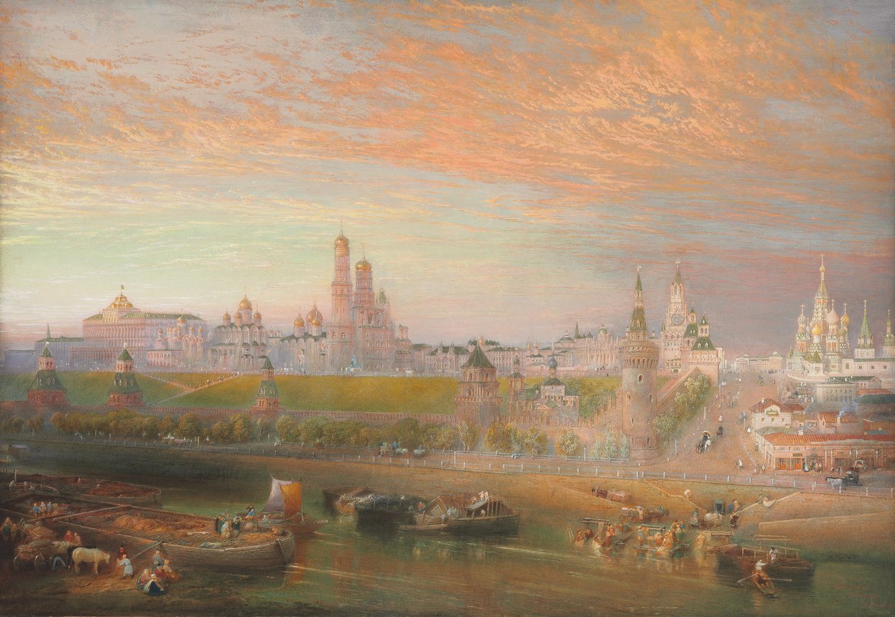 Het Kremlin, Moskou door John Cooke Bourne
