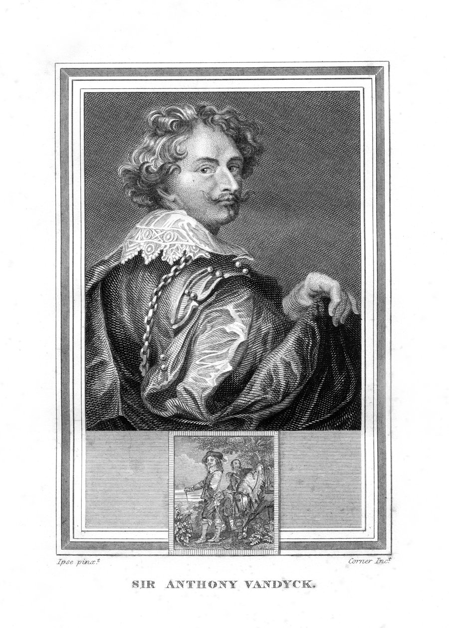 Sir Anthony Anton van Dyck, 1599-1641, Vlaamse schilder, 1825 door John Corner