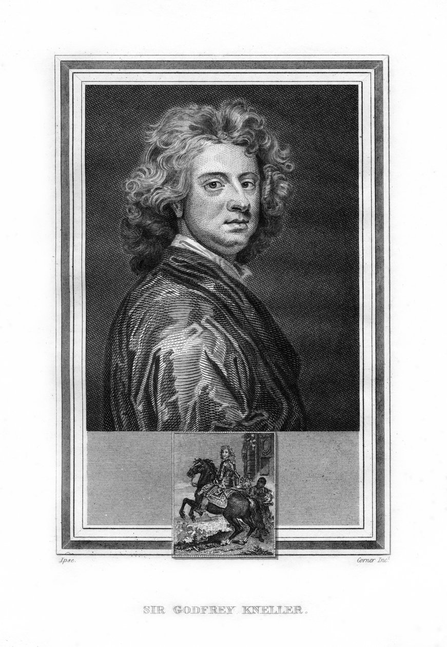 Sir Godfrey Kneller, Duits-Engelse barokschilder, 1825 door John Corner