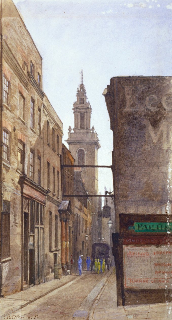 Garlick Hill, City of London, 1882 door John Crowther
