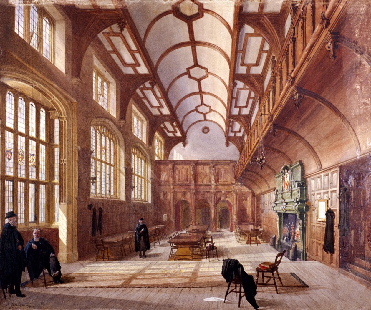 Interieur van Charterhouse, Londen, 1885 door John Crowther