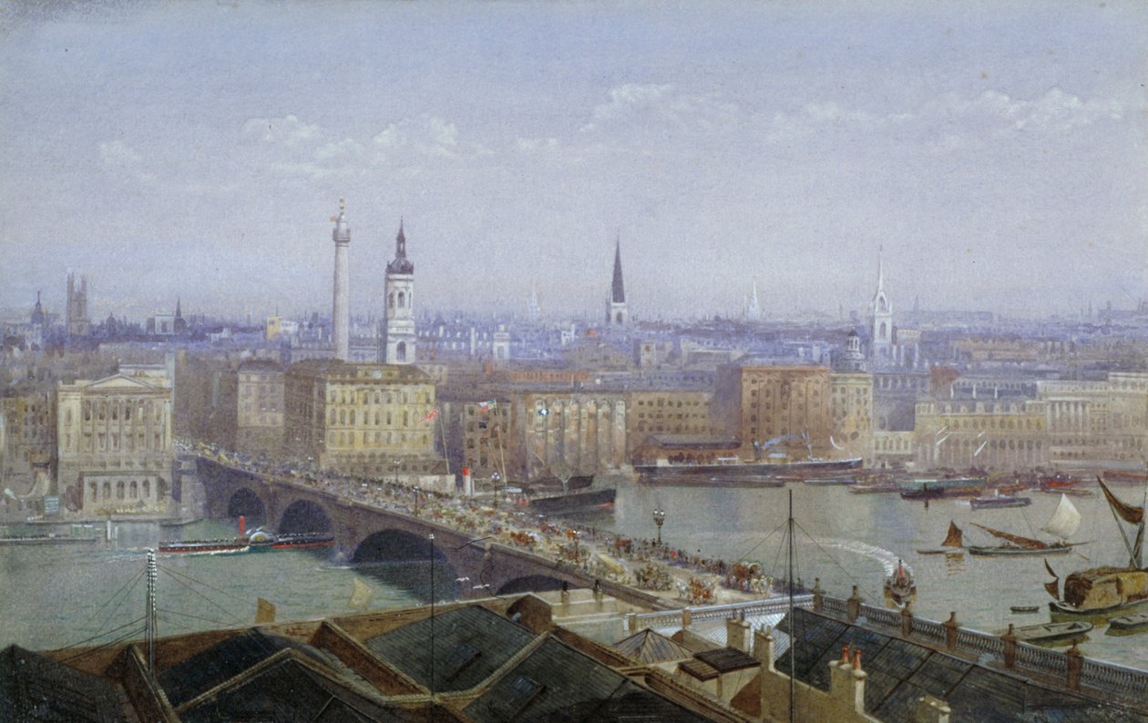 London Bridge en de City of London door John Crowther