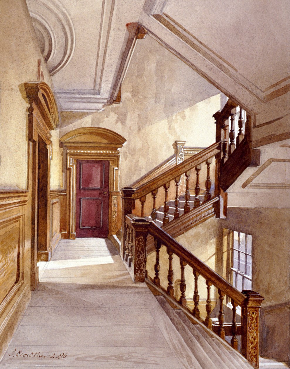 Huis van Sir Christopher Wren, Botolph Lane, Londen, 1886 door John Crowther