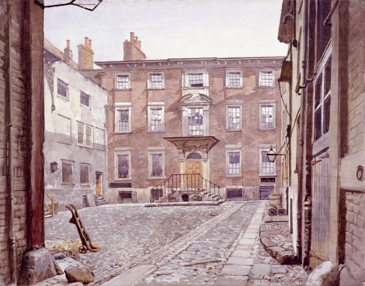 Huis van Sir Christopher Wren, Botolph Lane, Londen door John Crowther
