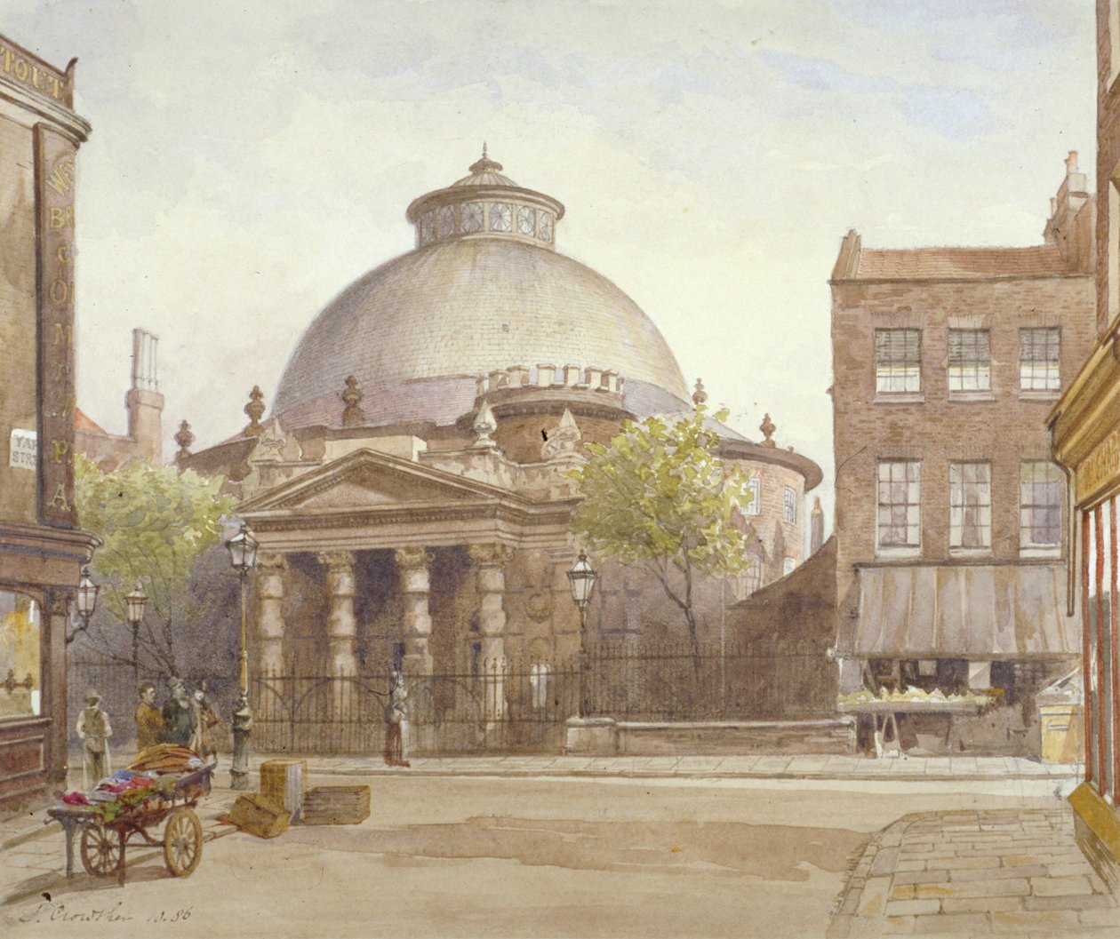 Spa Fields Chapel, Exmouth Street, Finsbury, Londen, 1886 door John Crowther