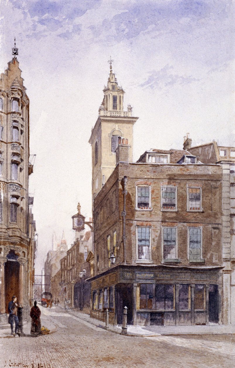 St James Garlickhythe, Upper Thames Street, Londen, 1882 door John Crowther