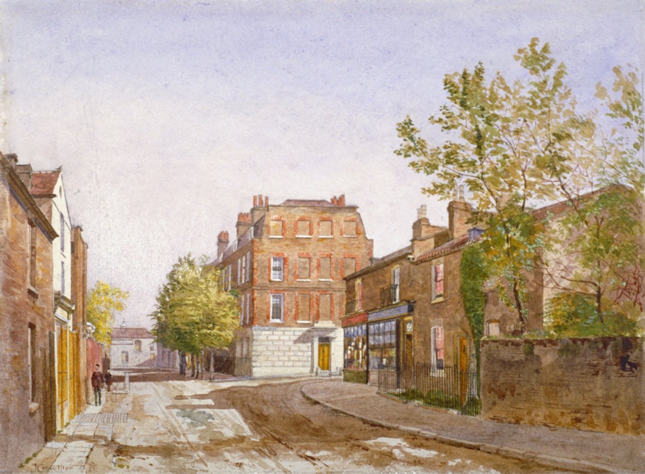 Uitzicht op Mawson House, Chiswick Lane, Chiswick, Londen door John Crowther