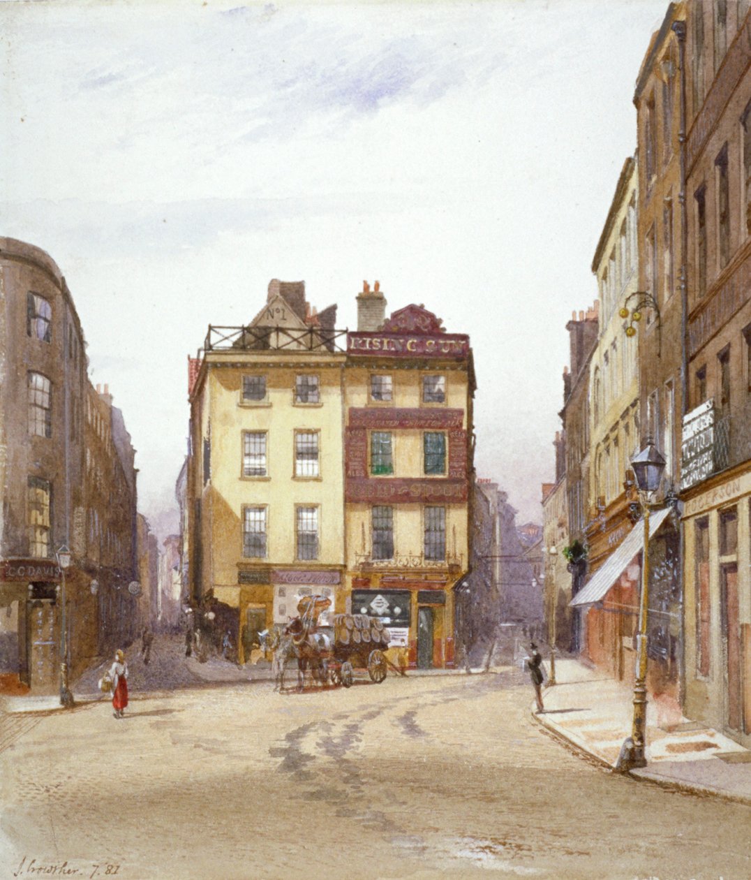 Wych Street en Holywell Street, Westminster, Londen, 1881 door John Crowther