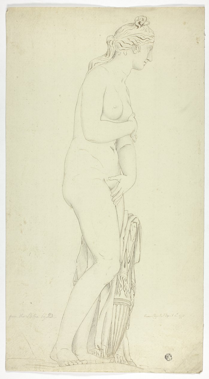 Antiek Standbeeld van Staande Venus door John Downman