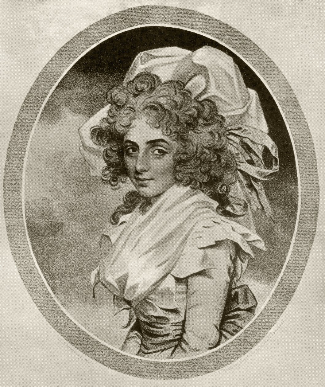 Sarah Siddons, gegraveerd door Peltro W. Tomkins, uit 