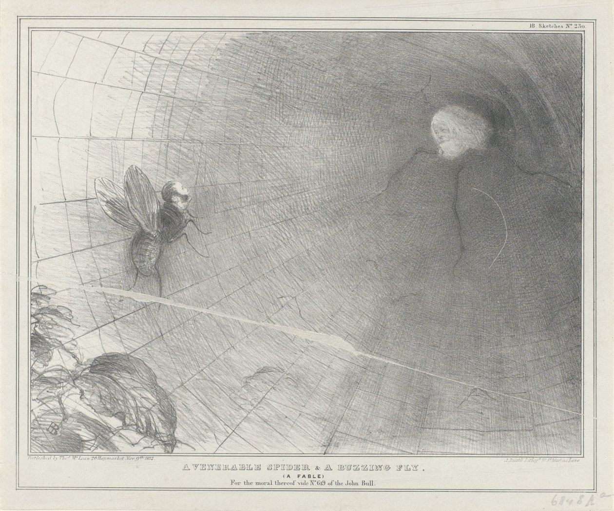Talleyrand als een spin in zijn web, 1832 Political Sketches door John Doyle