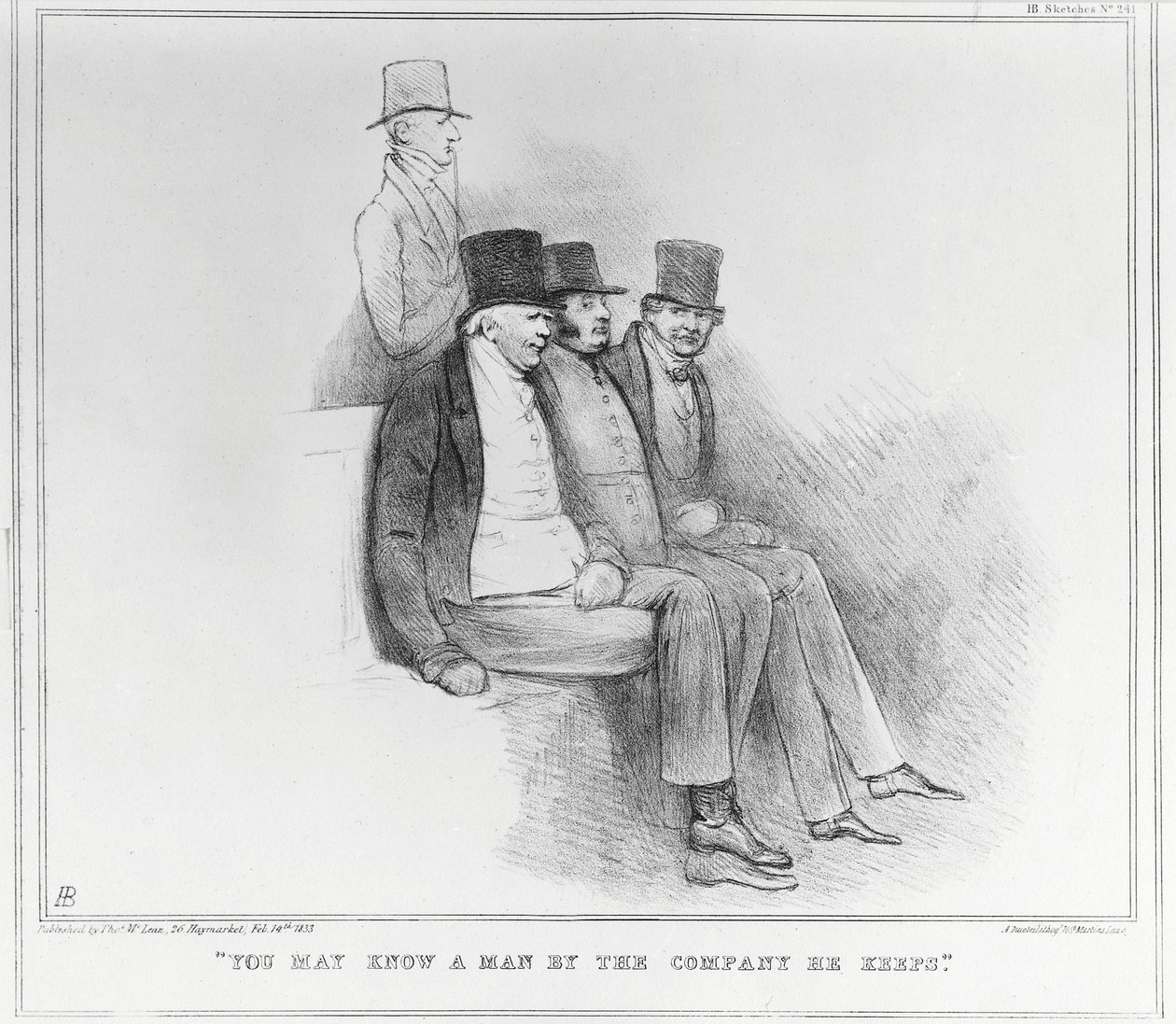 Je kunt een man kennen aan het gezelschap dat hij houdt, 1833 door John Doyle