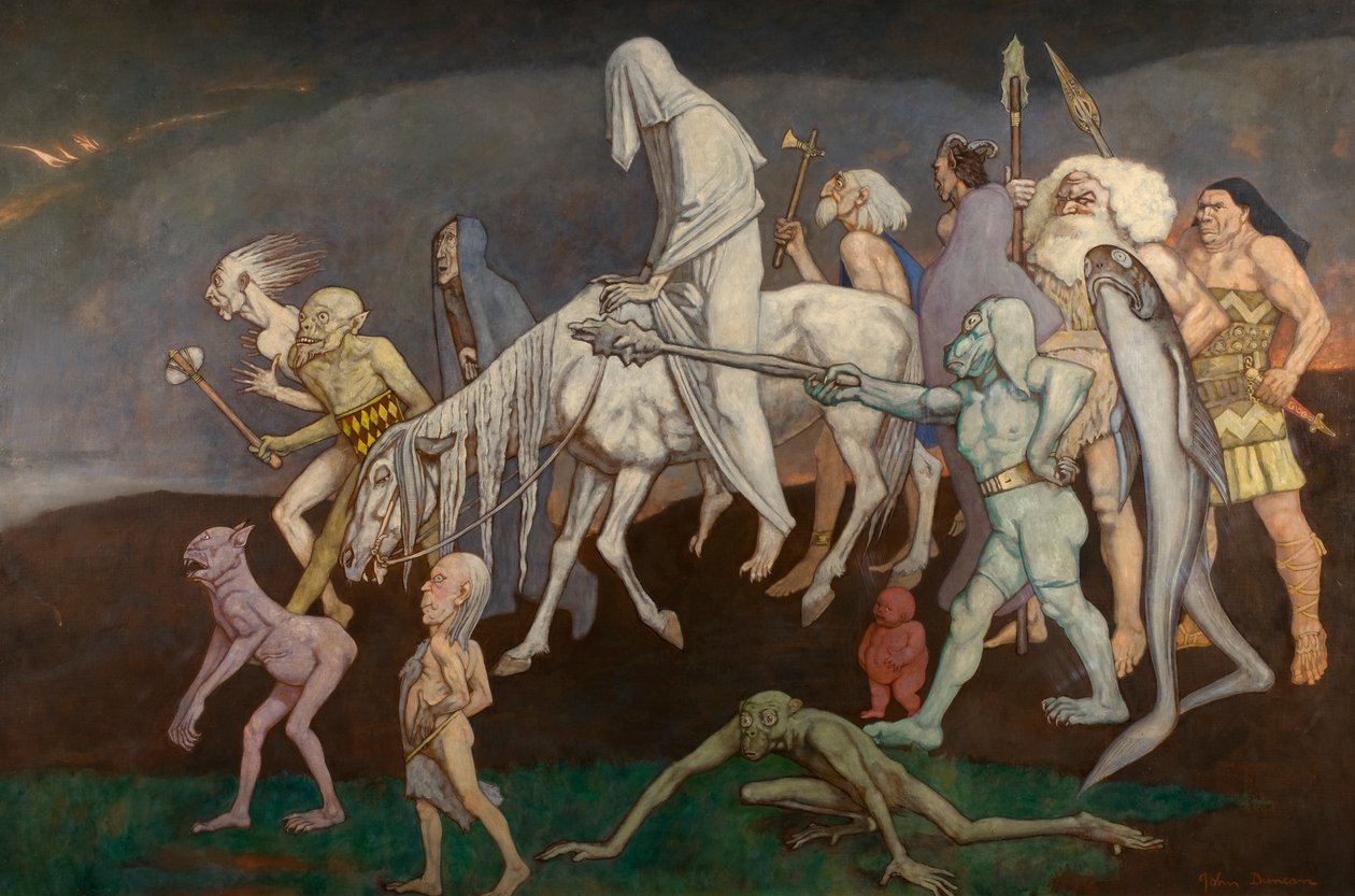 De Fomors (of De krachten van het kwaad in de wereld), c.1939 door John Duncan