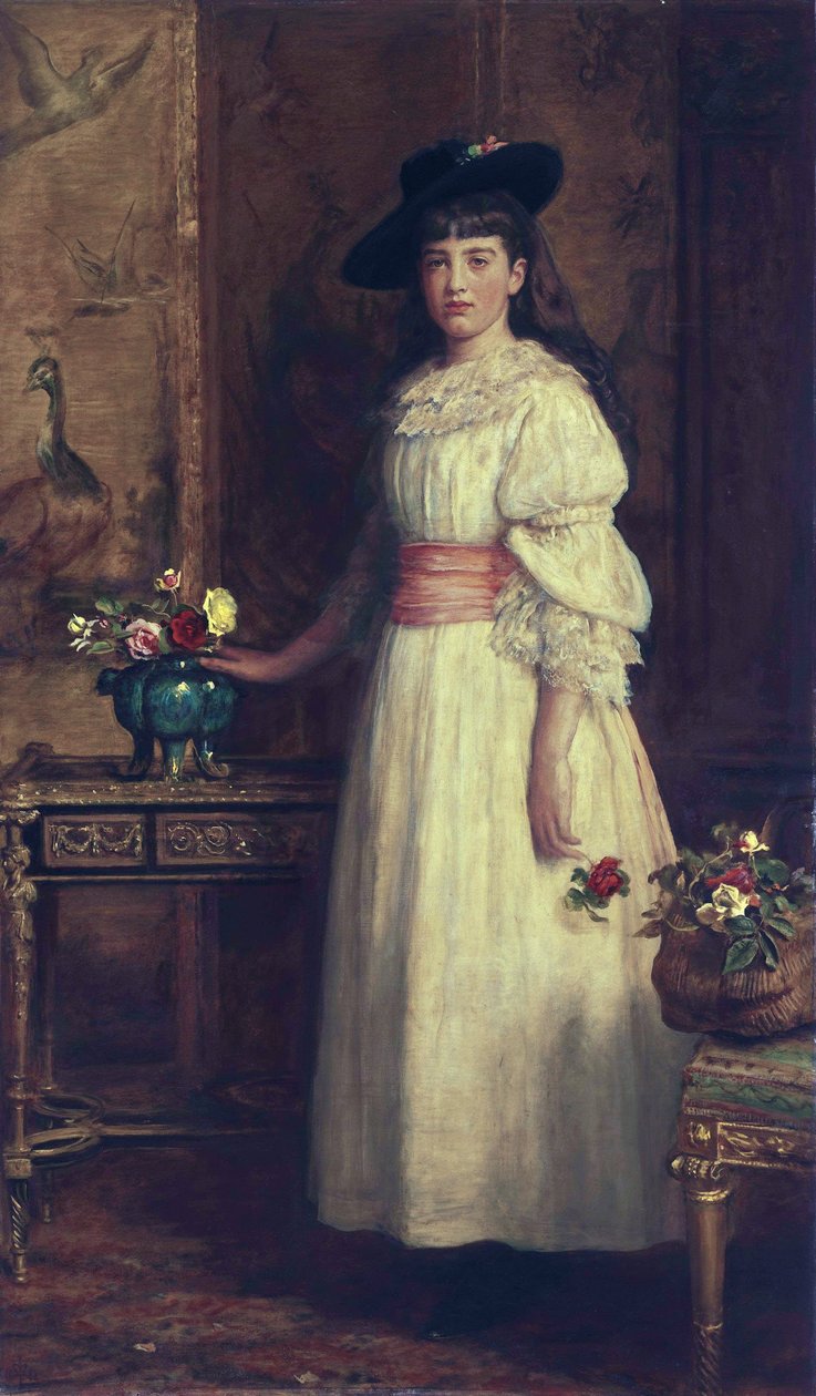 Gertrude Vanderbilt Whitney by John Everett Millais (1829-1896) door John Everett Millais