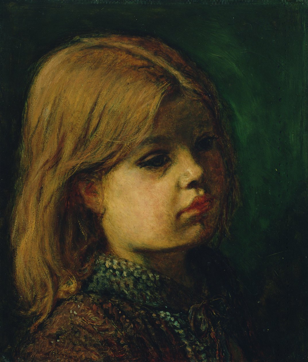 Hoofd van een meisje door John Everett Millais