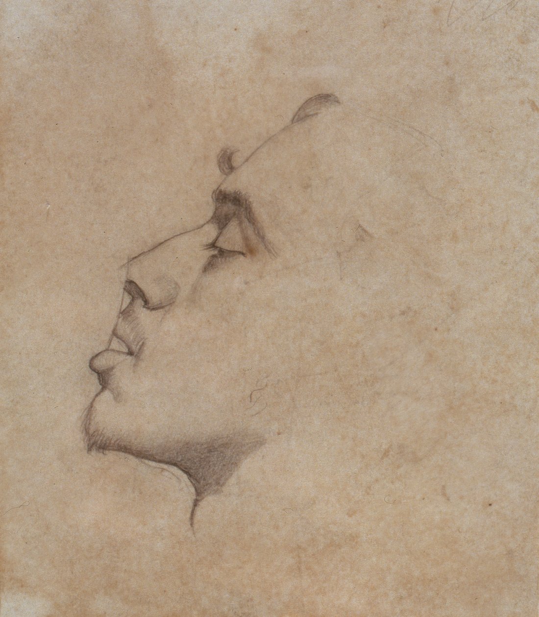 Portret Hoofd van Dante Gabriel Rossetti door John Everett Millais