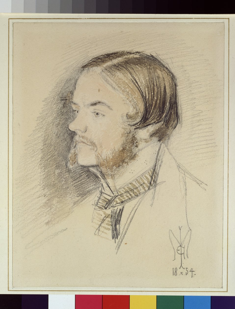 Portret van Holman Hunt, 1854 door John Everett Millais