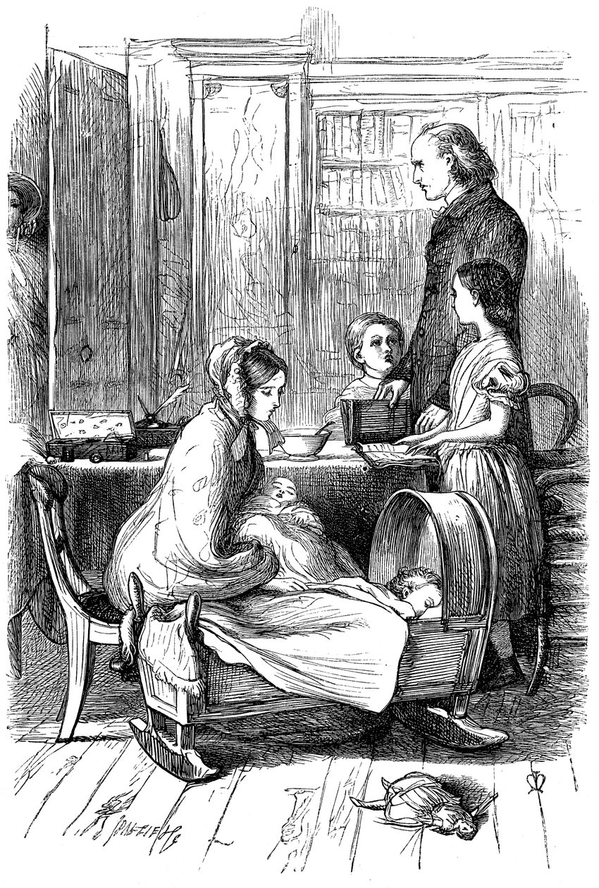 Scène uit Framley Parsonage door Anthony Trollope door John Everett Millais