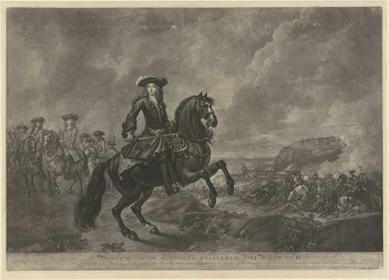 Ruiterportret van Willem III, prins van Oranje door John Faber (II)