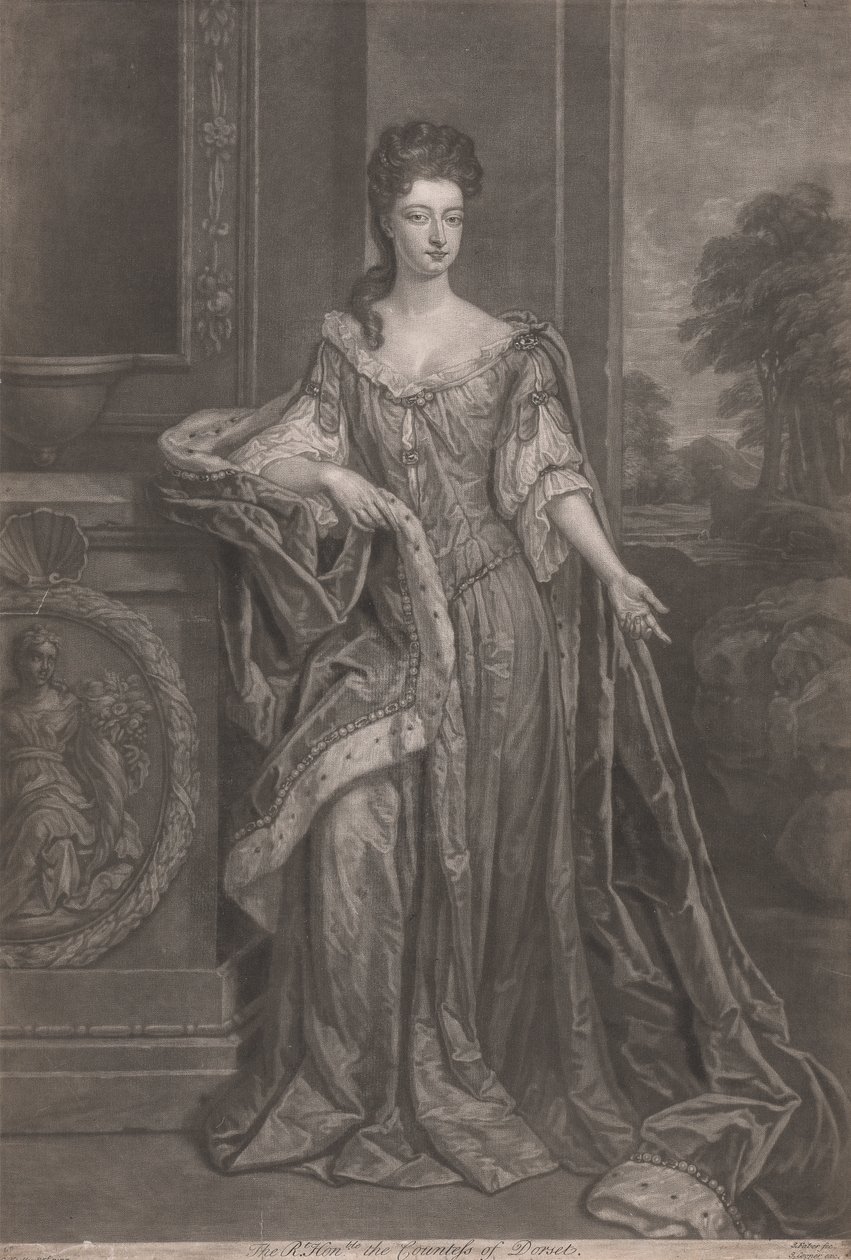 Schoonheden van Hampton Court: De Eerbare Mary, Gravin van Dorset door John Faber the younger