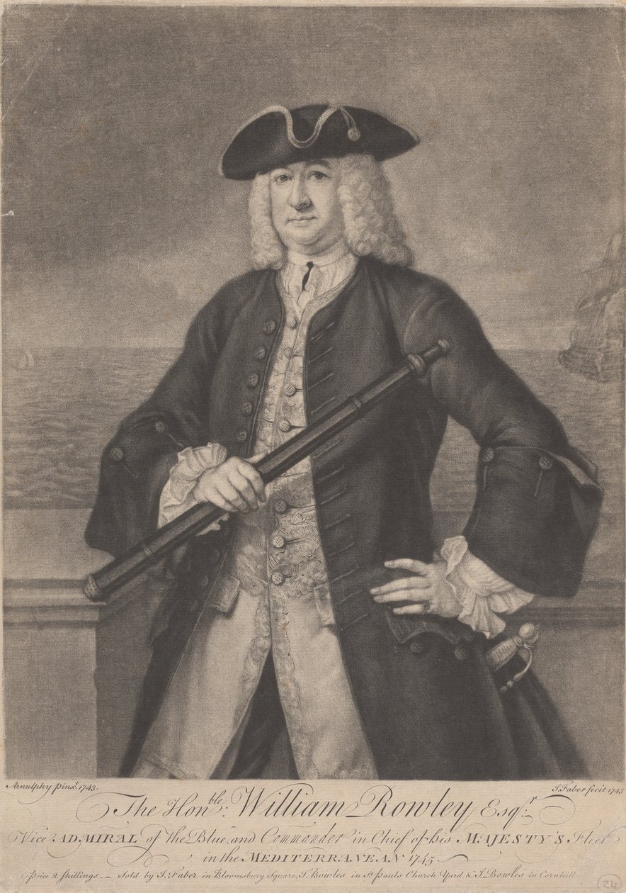 De Eerbare William Rowley Esq. door John Faber the younger