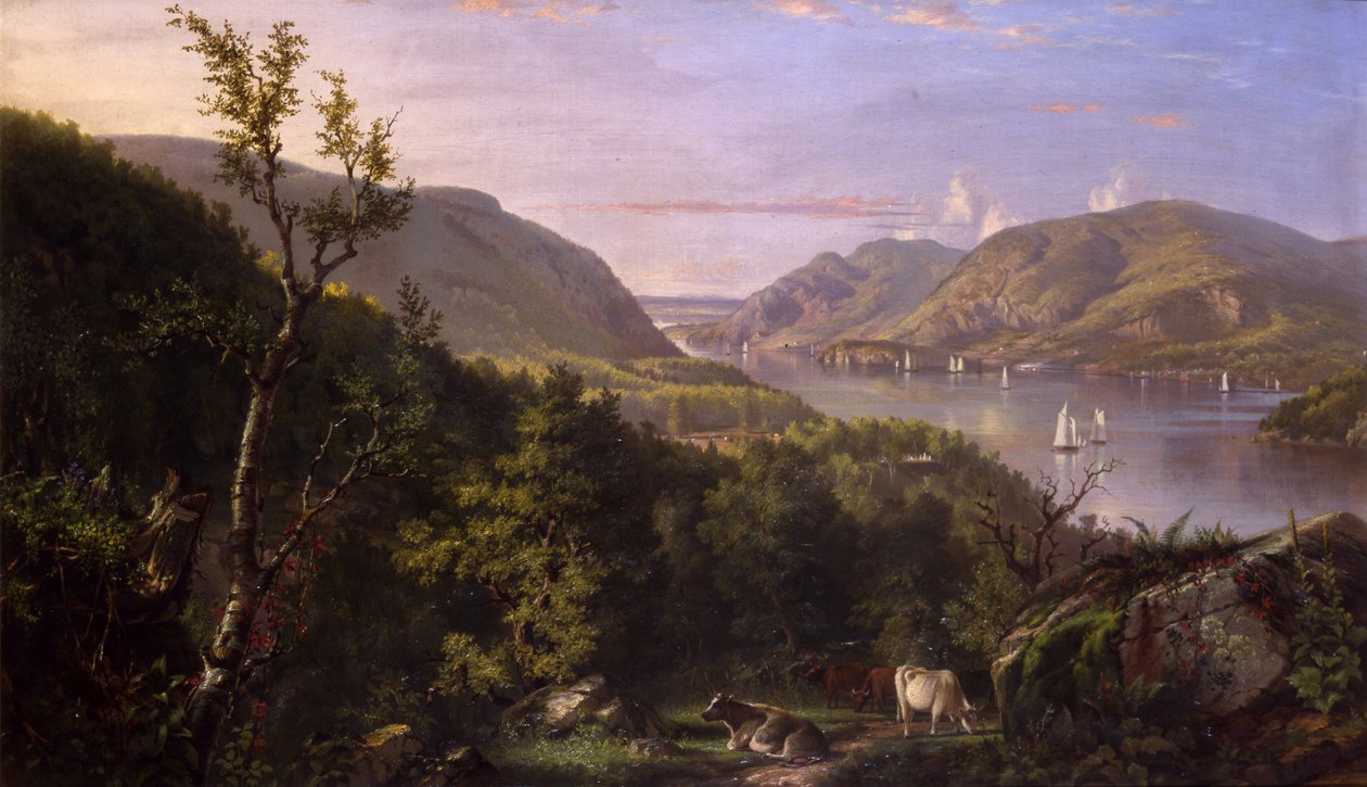 Uitzicht op de Hooglanden vanaf West Point, 1862 door John Ferguson Weir