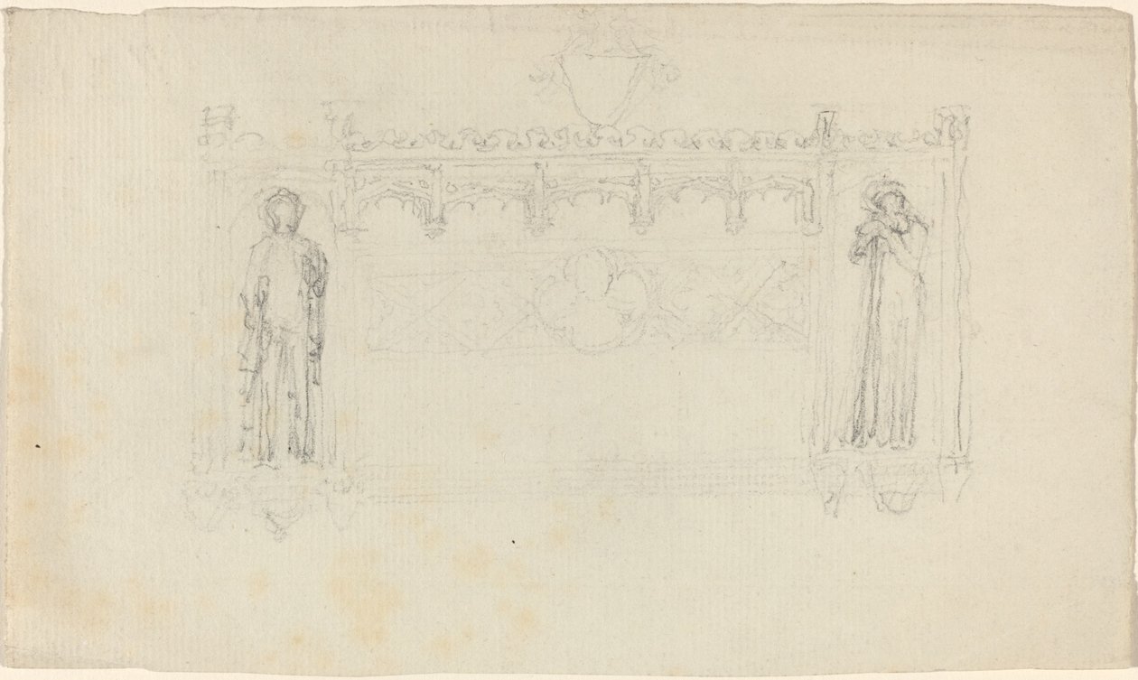 Ontwerp voor het Simcoe Monument, Exeter Cathedral door John Flaxman