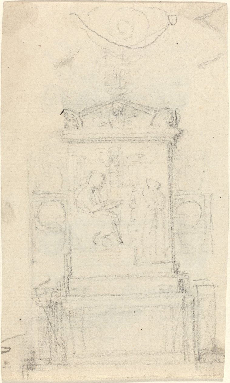 Ontwerp voor het Graf van Dr. Joseph Warton door John Flaxman