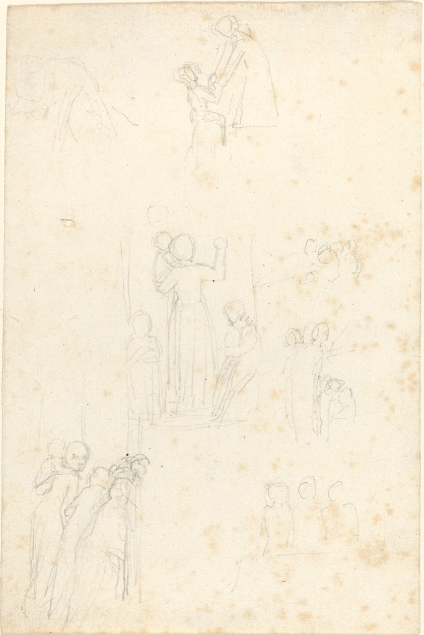 Blad met Studies door John Flaxman
