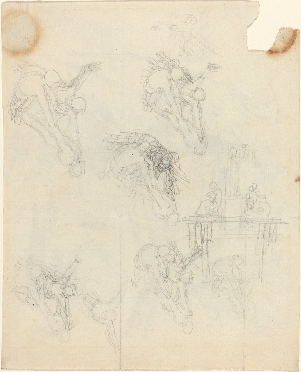 Blad met Studies door John Flaxman
