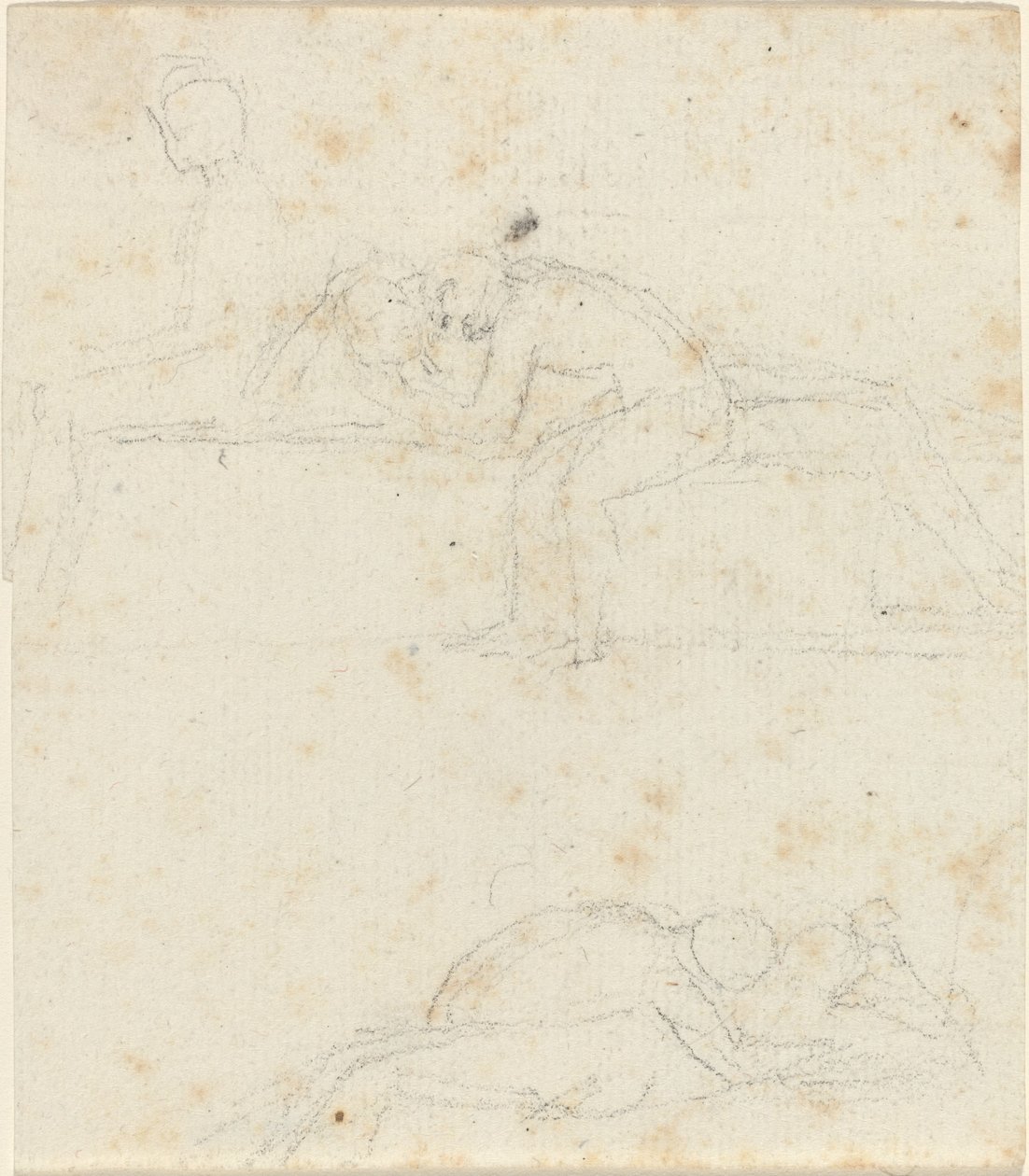 Blad met studies door John Flaxman