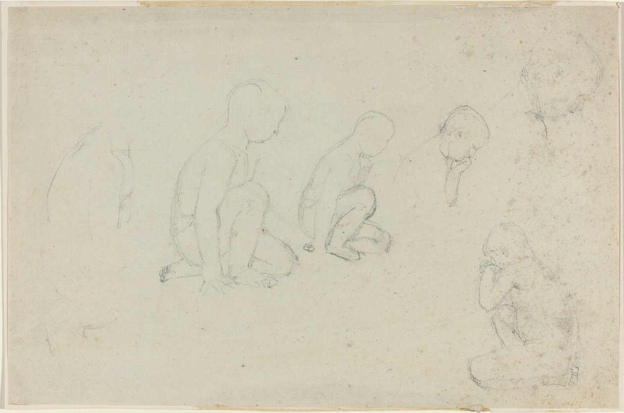 Studies van een Knielende Jongen door John Flaxman