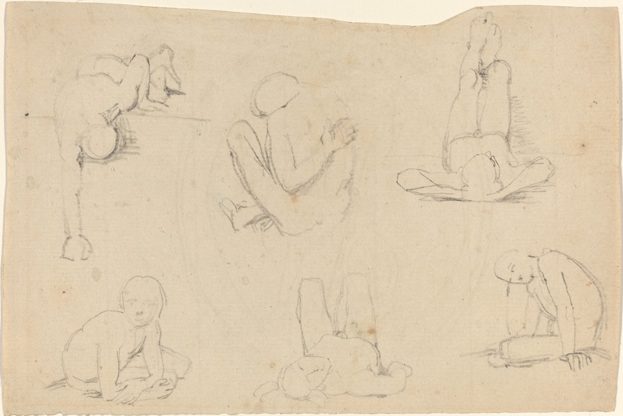 Studies van een mannelijk figuur door John Flaxman