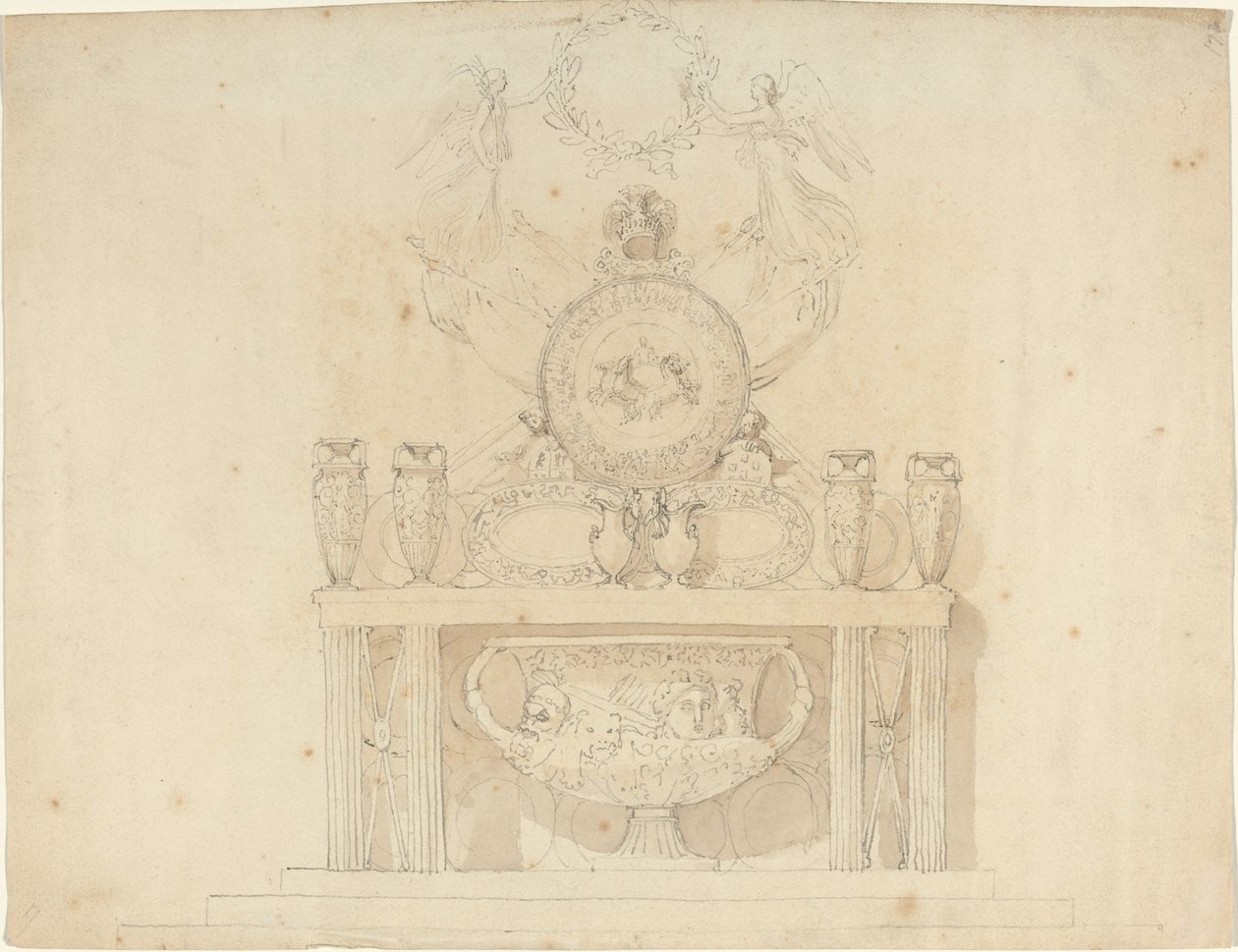 Studie voor decoraties van Buckingham Palace door John Flaxman