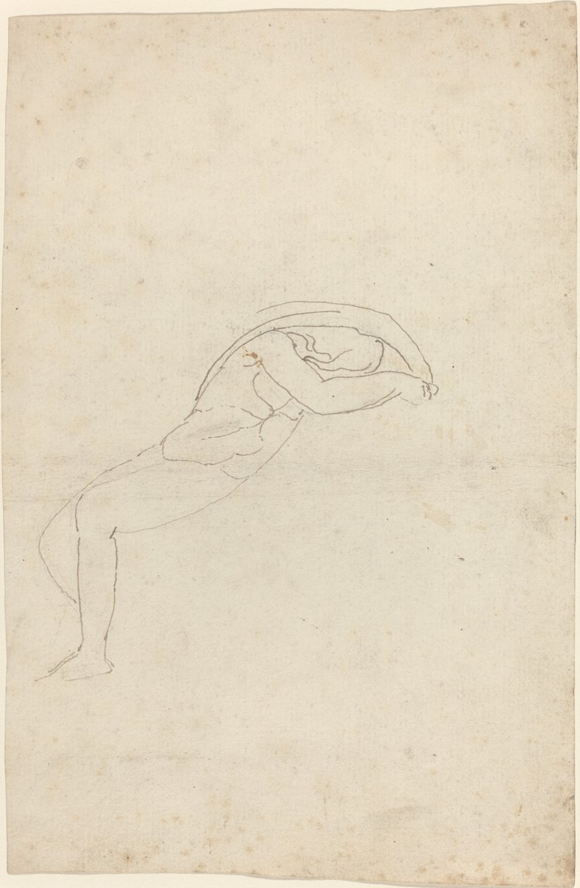 Studie van een Half Liggende Figuur door John Flaxman