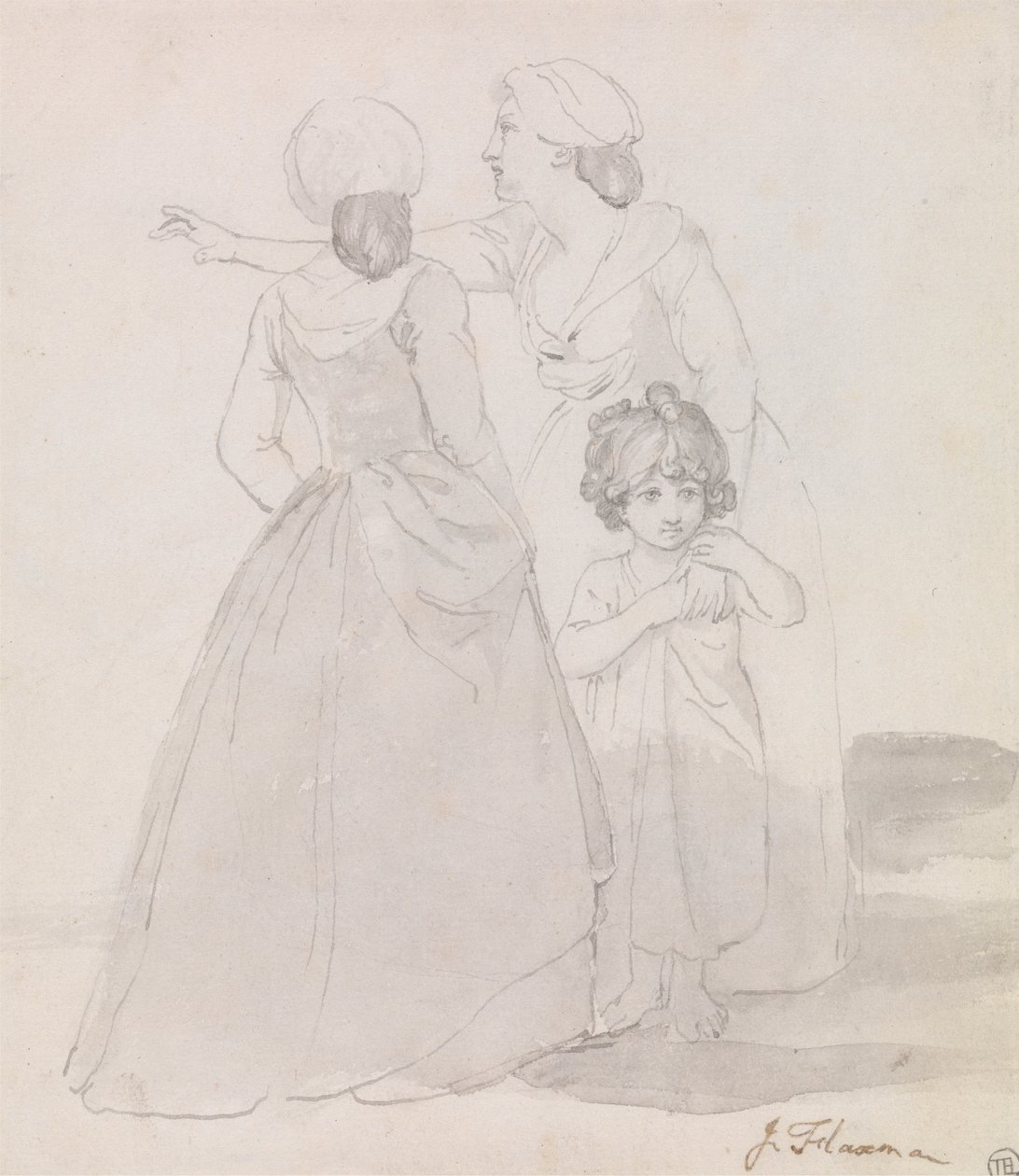Twee Vrouwen en een Kind door John Flaxman