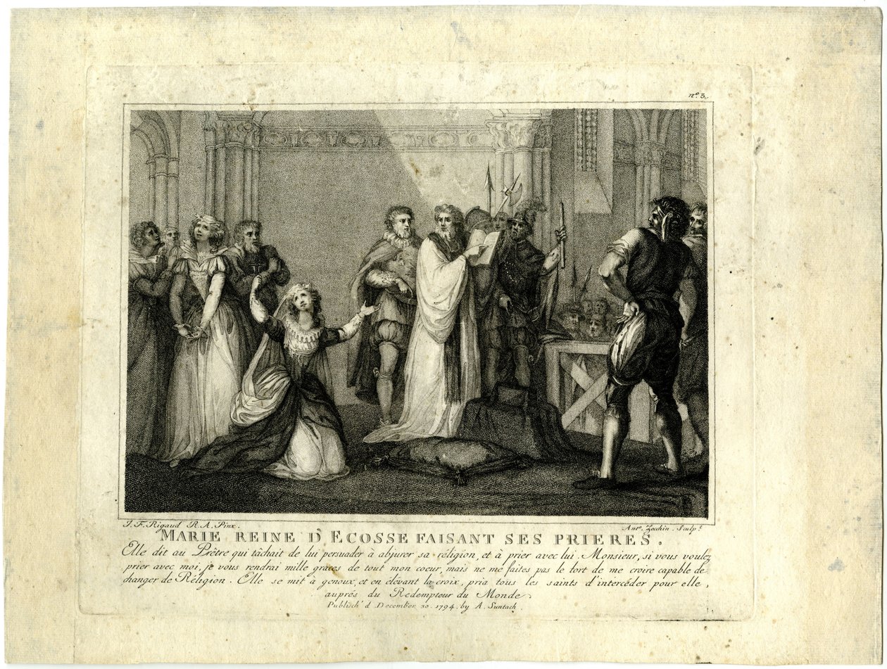 De laatste uren van Mary Stuart, Koningin van Schotland door John Francis Rigaud